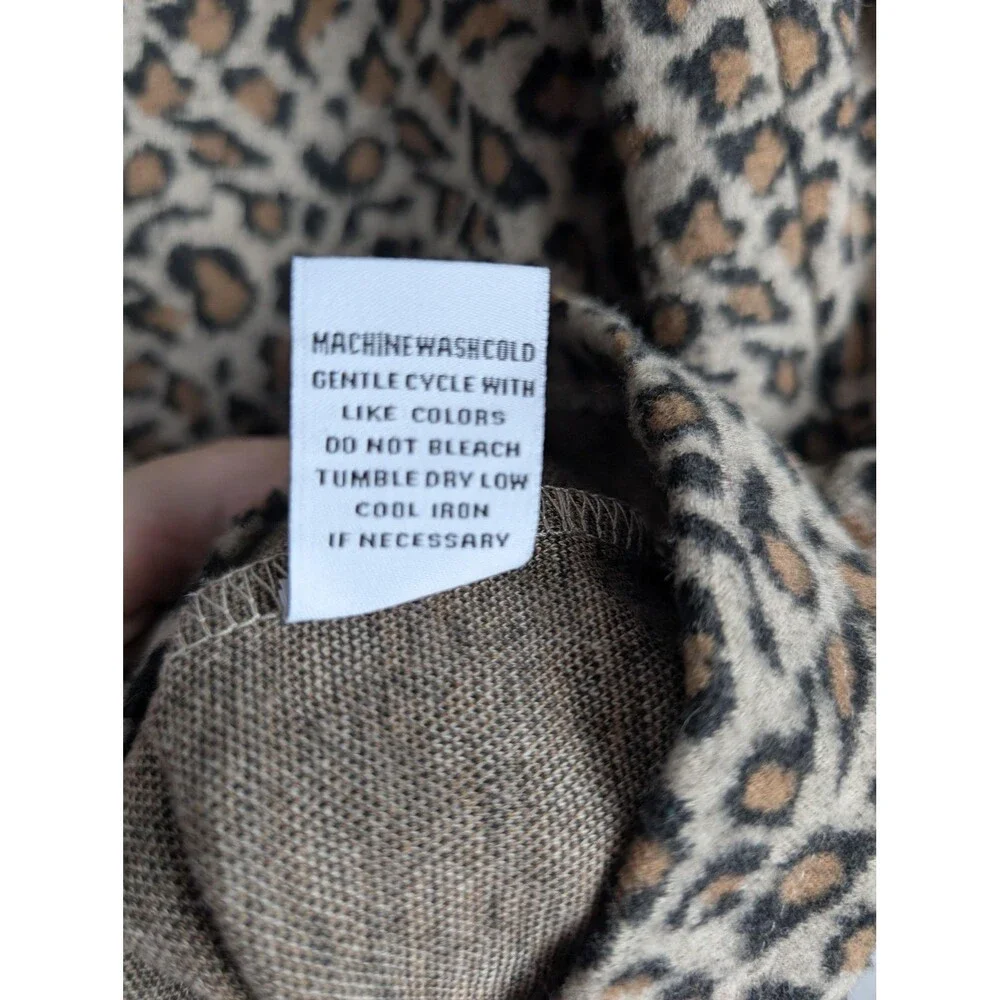 Habitat Jacket Womens Small Leopard Print Button‎ Front Animal Pattern Coat